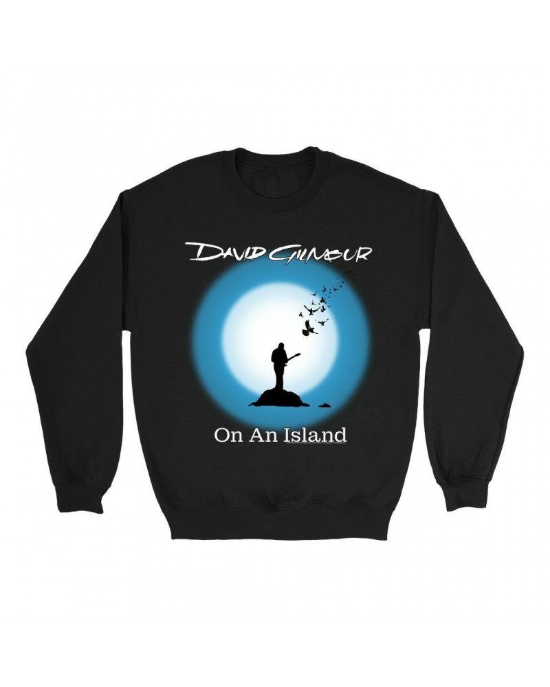 David Gilmour Sweatshirt | On An Island Album Design Sweatshirt $17.48 Sweatshirts