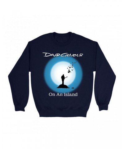 David Gilmour Sweatshirt | On An Island Album Design Sweatshirt $17.48 Sweatshirts