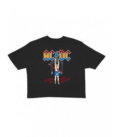 AC/DC Ladies' Crop Tee | Colorful Flick Of The Switch Crop T-shirt $11.86 Shirts