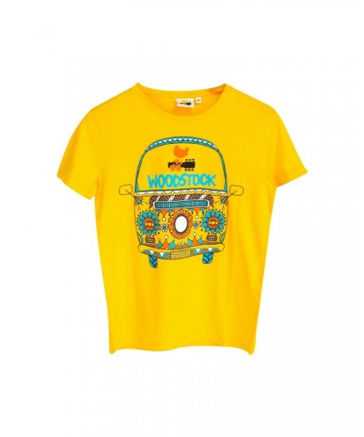 Woodstock Floral Van Logo Yellow T-Shirt $4.25 Shirts
