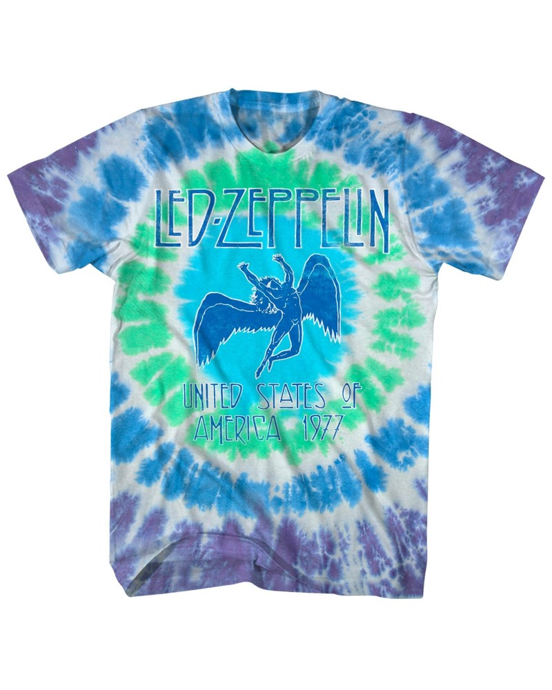 Led Zeppelin T-Shirt | Icarus ’77 Tour Radial Tie Dye Shirt (Reissue) $10.54 Shirts
