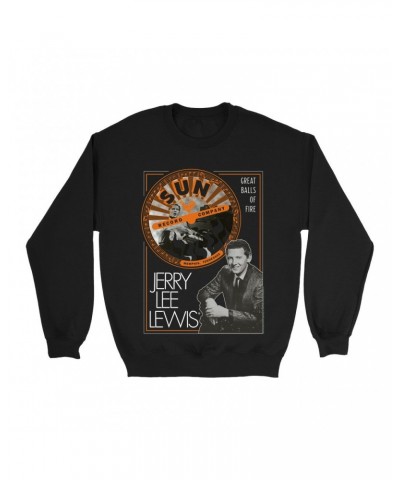 Jerry Lee Lewis Sun Records Sweatshirt | Great Balls of Fire Design Sun Records Sweatshirt $11.88 Sweatshirts