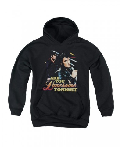 Elvis Presley Youth Hoodie | ARE YOU LONESOME Pull-Over Sweatshirt $8.99 Sweatshirts