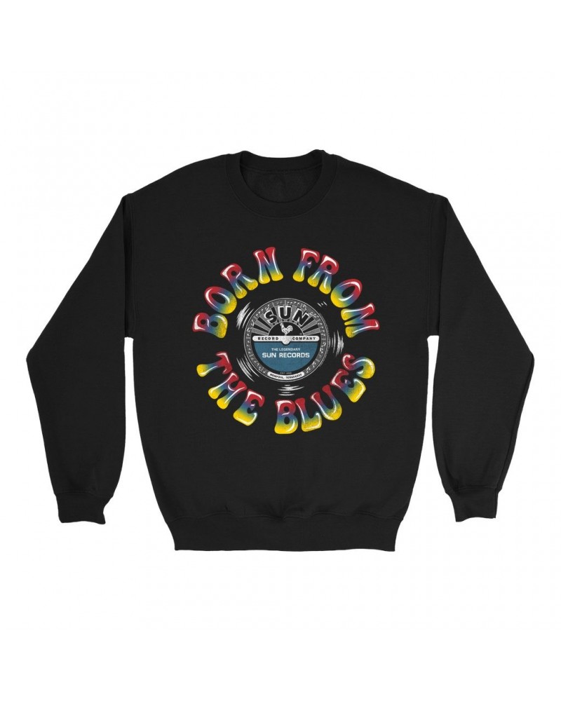 Sun Records Sweatshirt | Retro Record Where Blues Was Born Sweatshirt $10.49 Sweatshirts