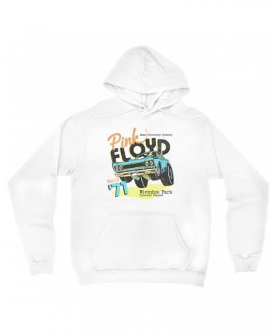 Pink Floyd Hoodie | Essex University Plymouth Roadrunner Concert Promotion Distressed Hoodie $15.18 Sweatshirts