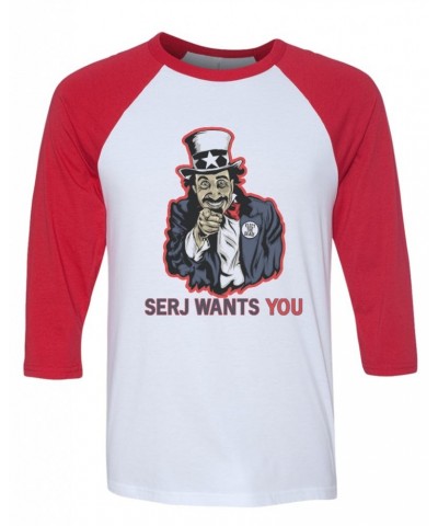 Serj Tankian Men's | Serj Wants You | 3/4 Sleeve Baseball Tee $14.70 Shirts