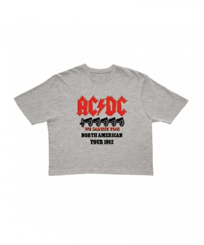 AC/DC Ladies' Crop Tee | We Salute You North American Tour 1982 Crop T-shirt $13.21 Shirts