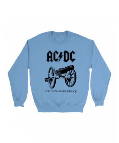 AC/DC Bright Colored Sweatshirt | For Those About To Rock Cannon Black Image Sweatshirt $15.03 Sweatshirts